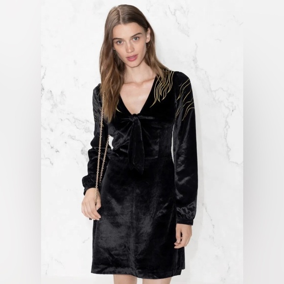 & Other Stories Velvet Dress - Picture 1 of 6